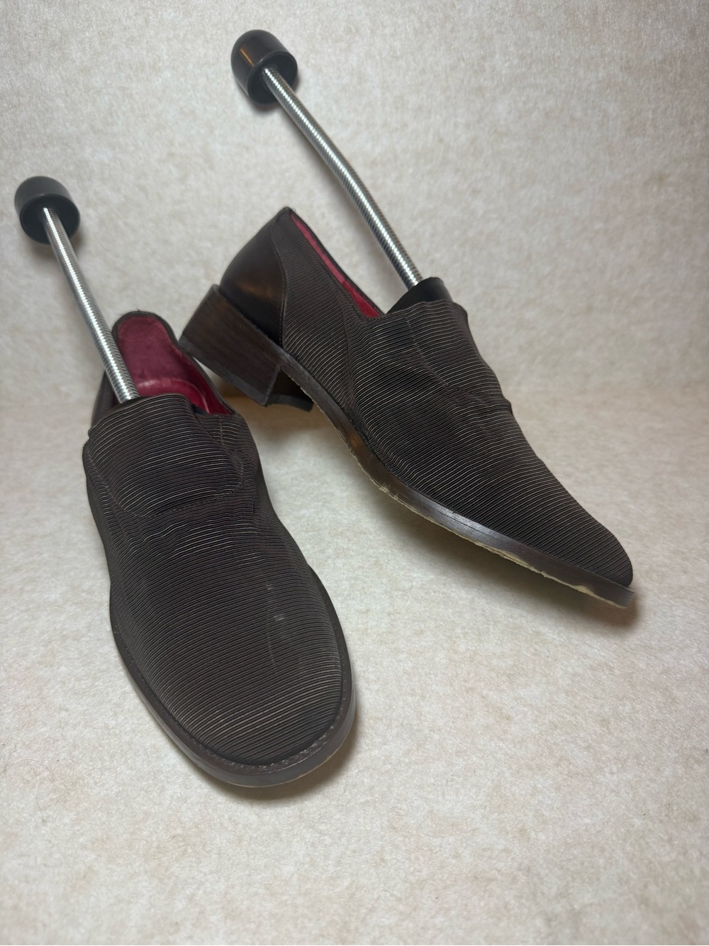 Donald J. Pliner Ribbed Brown Espresso S4 Great Slip On Loafers Flats Size 6M